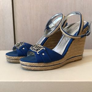 Cobalt blue silver details wedge